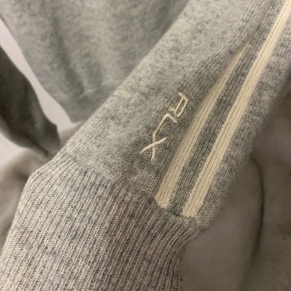 NWT RLX Cashmere Ralph Lauren Washable Hoodie Grey Sweater Stripes Pullover New - Picture 10 of 14